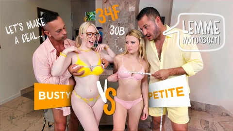Petite and Busty Girl Body Swap Fun