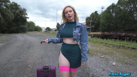 Big tits miss the train - Spanish Sub